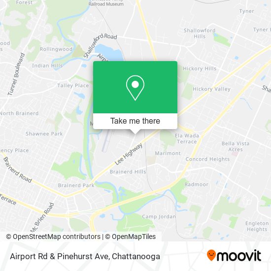 Airport Rd & Pinehurst Ave map