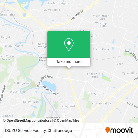 ISUZU Service Facility map