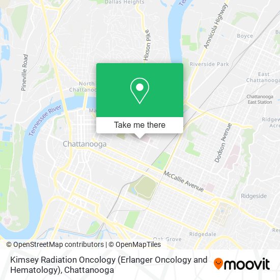 Mapa de Kimsey Radiation Oncology (Erlanger Oncology and Hematology)