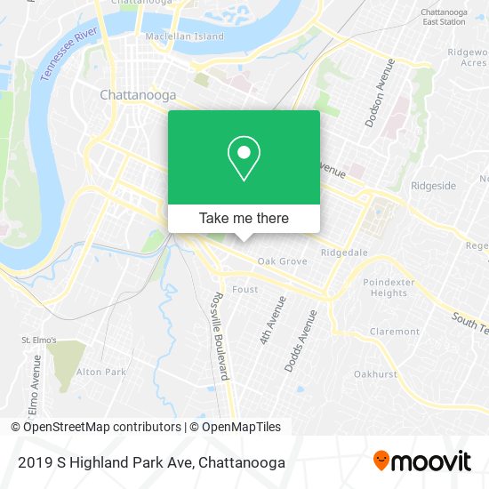 2019 S Highland Park Ave map