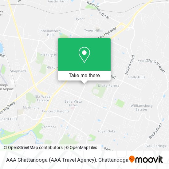 Mapa de AAA Chattanooga (AAA Travel Agency)