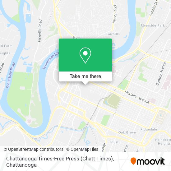 Chattanooga Times-Free Press (Chatt Times) map