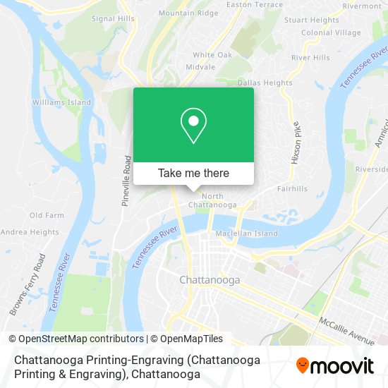 Chattanooga Printing-Engraving map