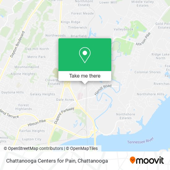 Chattanooga Centers for Pain map