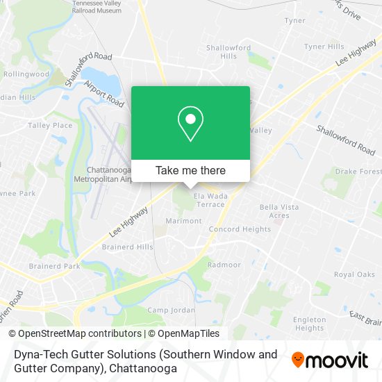 Mapa de Dyna-Tech Gutter Solutions (Southern Window and Gutter Company)