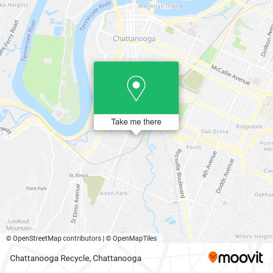 Mapa de Chattanooga Recycle