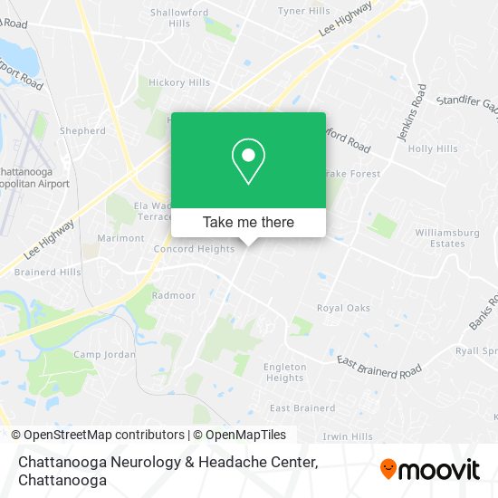 Mapa de Chattanooga Neurology & Headache Center