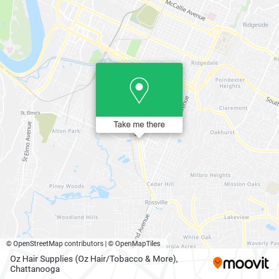 Mapa de Oz Hair Supplies (Oz Hair / Tobacco & More)