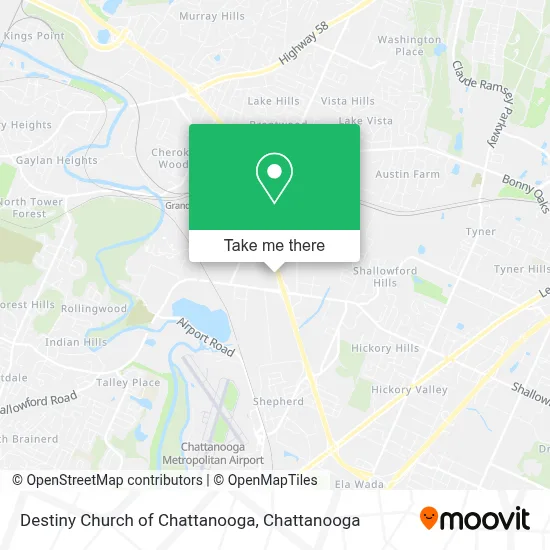 Destiny Church of Chattanooga map