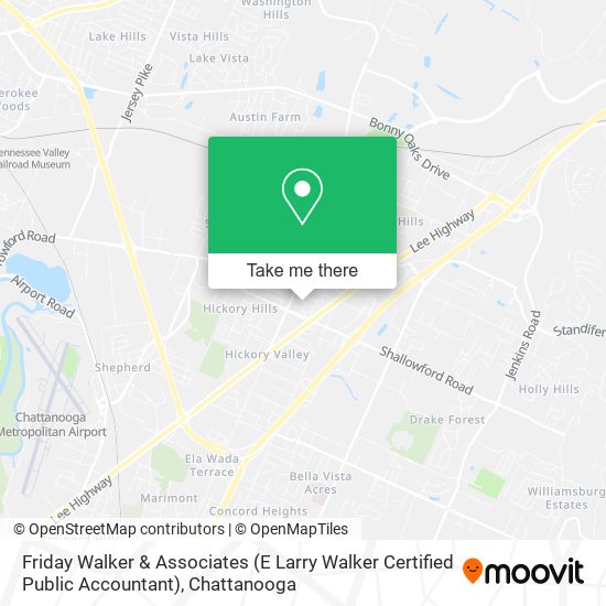 Mapa de Friday Walker & Associates (E Larry Walker Certified Public Accountant)