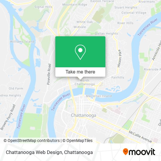 Mapa de Chattanooga Web Design