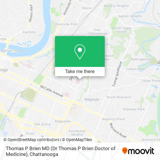 Mapa de Thomas P Brien MD (Dr Thomas P Brien Doctor of Medicine)