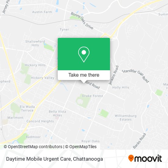 Daytime Mobile Urgent Care map