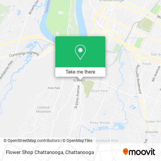 Mapa de Flower Shop Chattanooga