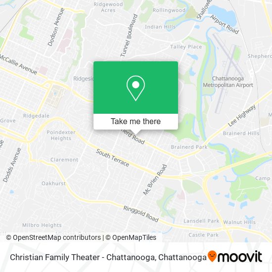 Christian Family Theater - Chattanooga map