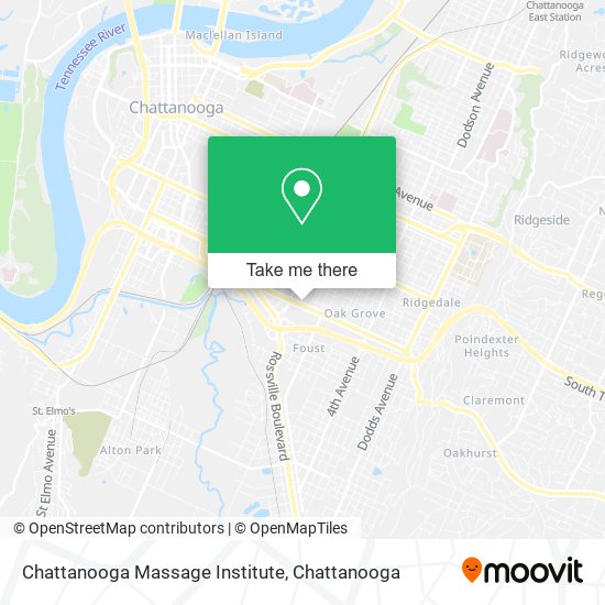 Chattanooga Massage Institute map