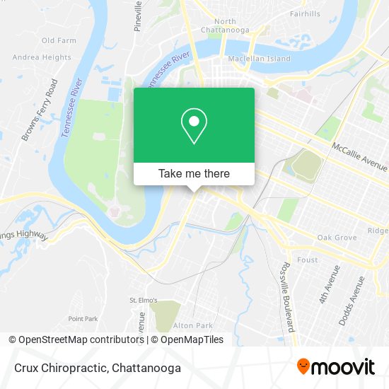Crux Chiropractic map