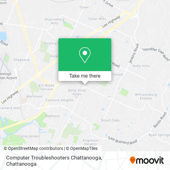Computer Troubleshooters Chattanooga map