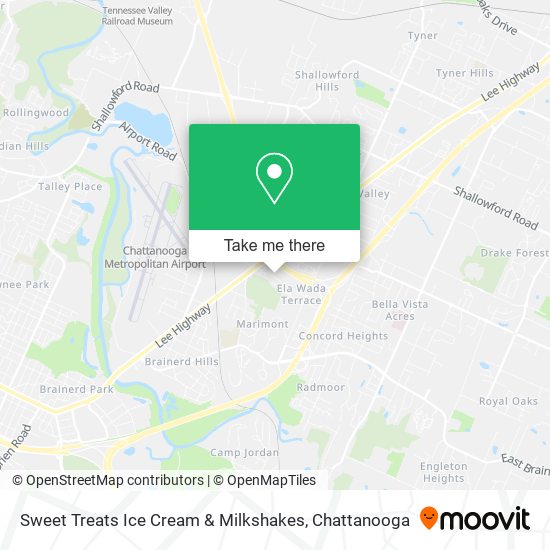 Sweet Treats Ice Cream & Milkshakes map