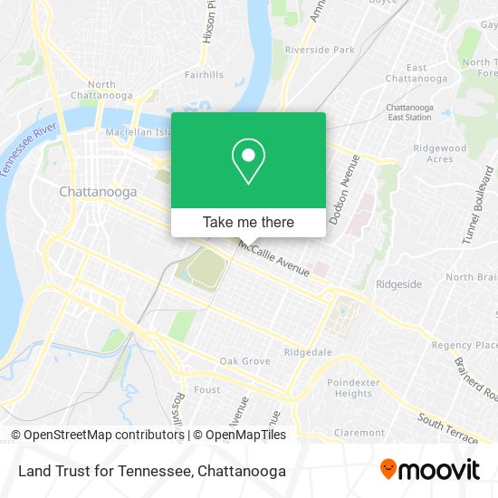 Mapa de Land Trust for Tennessee