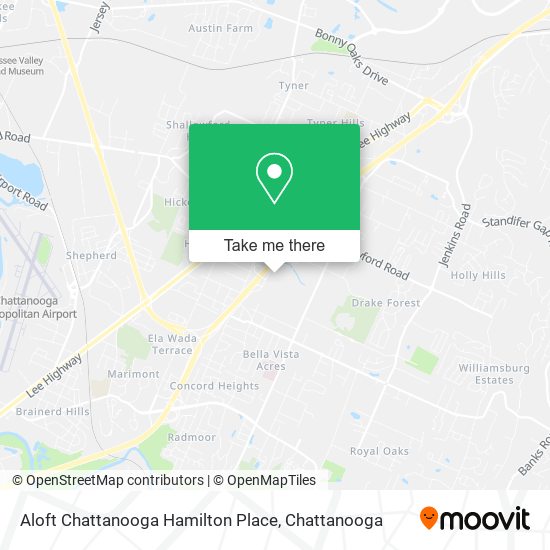 Aloft Chattanooga Hamilton Place map