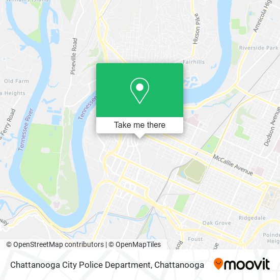 Mapa de Chattanooga City Police Department