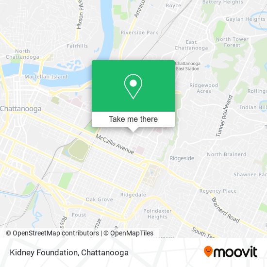 Mapa de Kidney Foundation