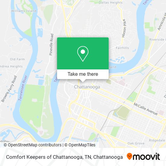 Comfort Keepers of Chattanooga, TN map