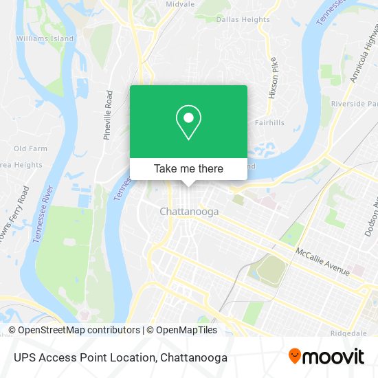 UPS Access Point Location map