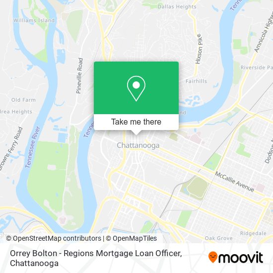 Mapa de Orrey Bolton - Regions Mortgage Loan Officer