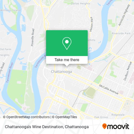 Chattanooga's Wine Destination map