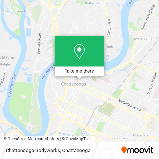 Chattanooga Bodyworks map