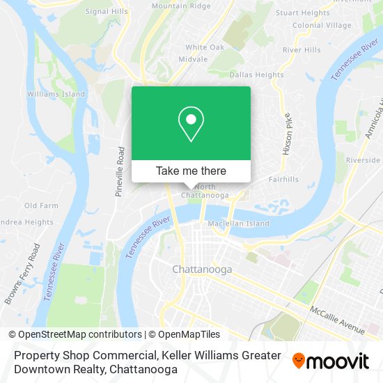 Mapa de Property Shop Commercial, Keller Williams Greater Downtown Realty