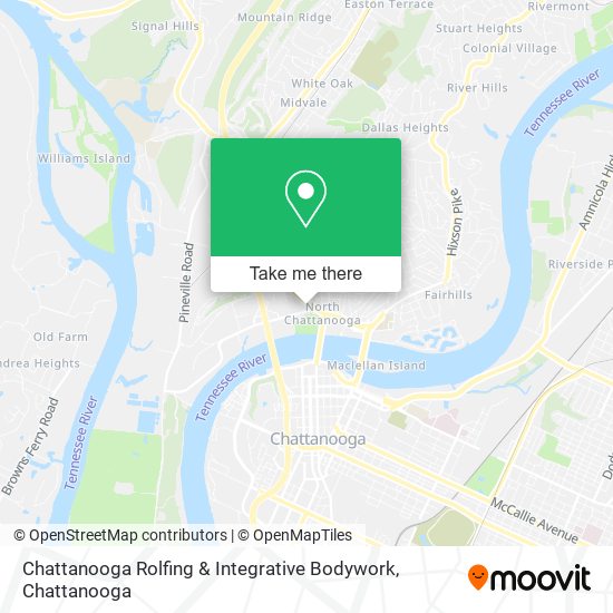 Chattanooga Rolfing & Integrative Bodywork map