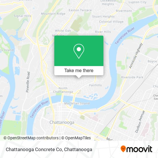 Mapa de Chattanooga Concrete Co