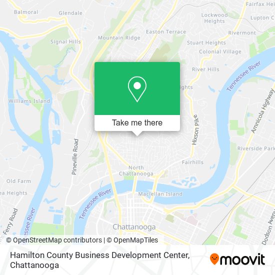 Hamilton County Business Development Center map