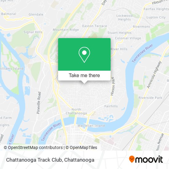 Chattanooga Track Club map