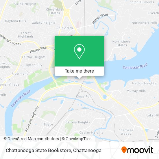 Mapa de Chattanooga State Bookstore