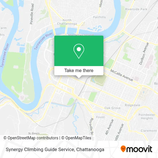 Synergy Climbing Guide Service map