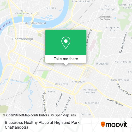 Bluecross Healthy Place at Highland Park map
