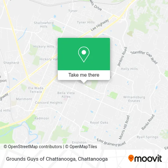 Grounds Guys of Chattanooga map