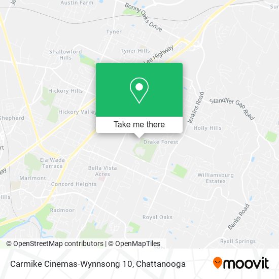 Carmike Cinemas-Wynnsong 10 map