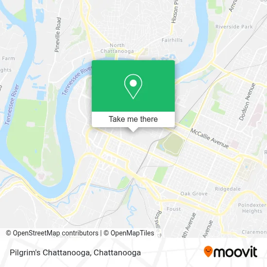Pilgrim's Chattanooga map