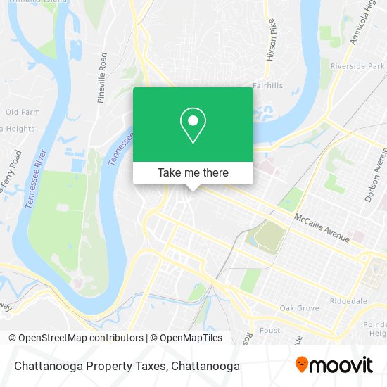 Mapa de Chattanooga Property Taxes
