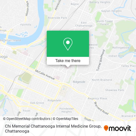 Chi Memorial Chattanooga Internal Medicine Group map