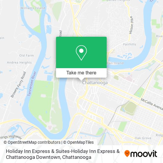 Holiday Inn Express & Suites-Holiday Inn Express & Chattanooga Downtown map