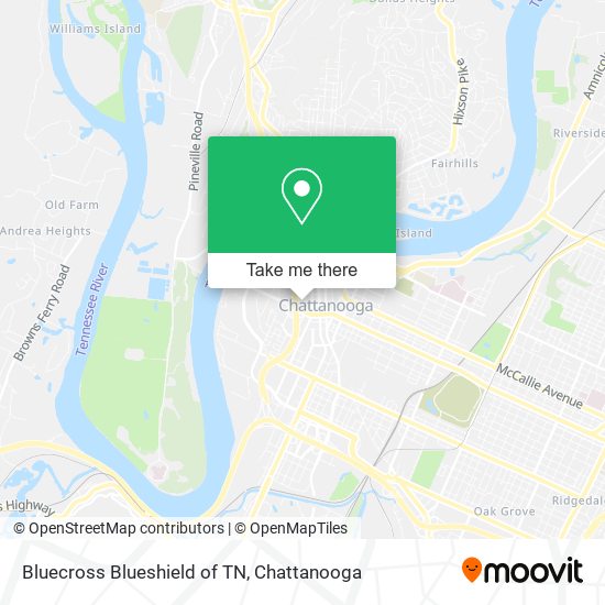 Mapa de Bluecross Blueshield of TN