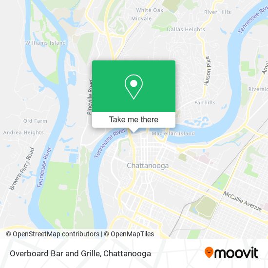 Mapa de Overboard Bar and Grille