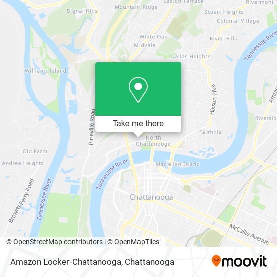 Mapa de Amazon Locker-Chattanooga