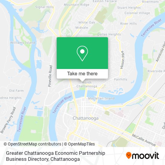 Mapa de Greater Chattanooga Economic Partnership Business Directory